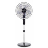 Conti 18-Inch Stand Fan, 60W, 5 Blades, 4 Speeds with Timer, Black