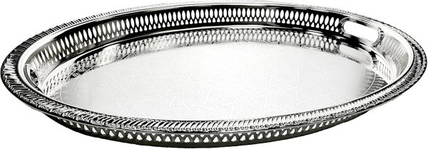 Zolten Oval Tray Silver 45×32 cm – Elegant Daily Serving
