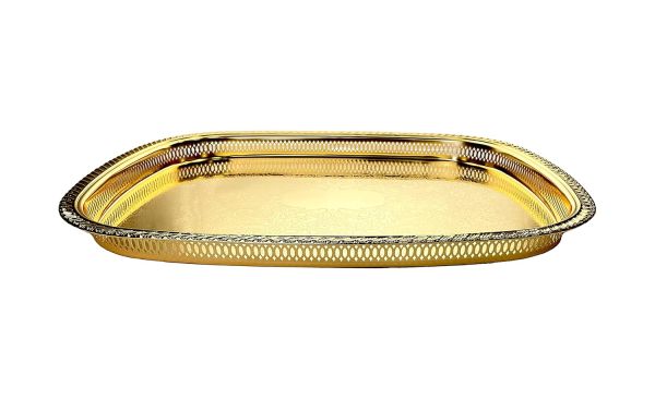 Zolten Rectangular Tray Gold 45.3×34.5 cm – Elegant Serving