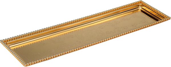 Zolten Rectangular Tray Gold 80×17 cm – Elegant Serving