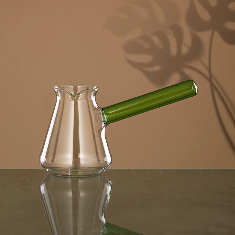 Almarjan 350ml Glass Coffee Heater - Green