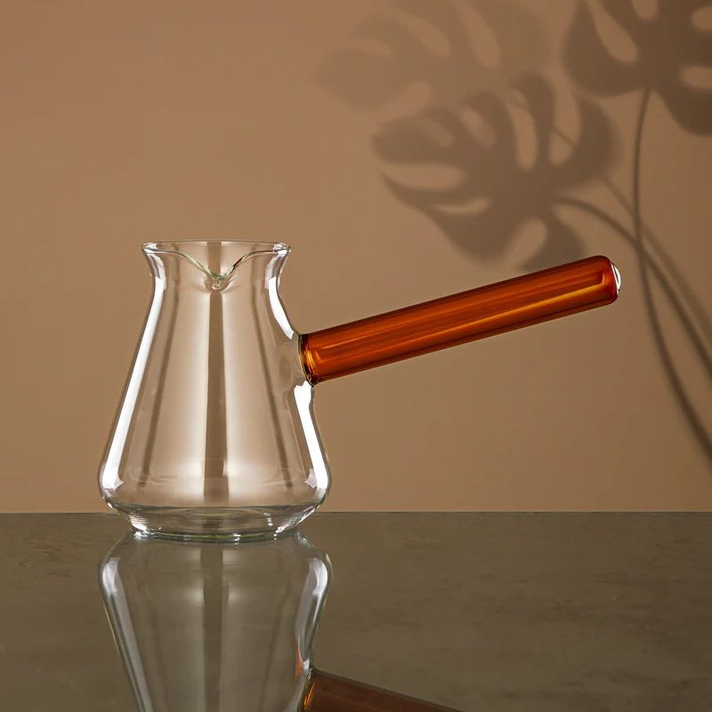 Almarjan 500ml Glass Coffee Heater - Brown