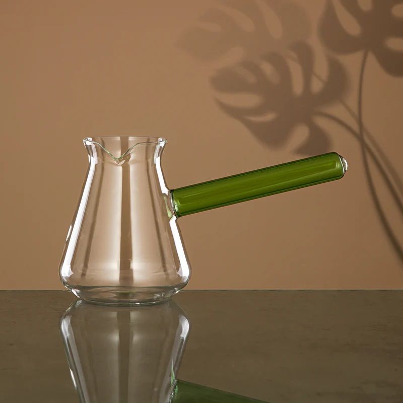 Almarjan 500ml Glass Coffee Heater - Green
