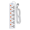Geepas 6-Way Power Extension Board with Individual Switches, VDE Plug GES4005-VDE