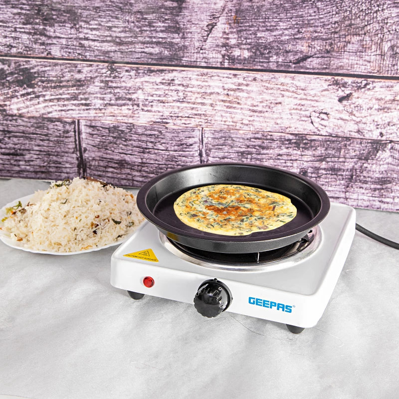 Geepas GHP7577 Single Hot Plate 1000W – White