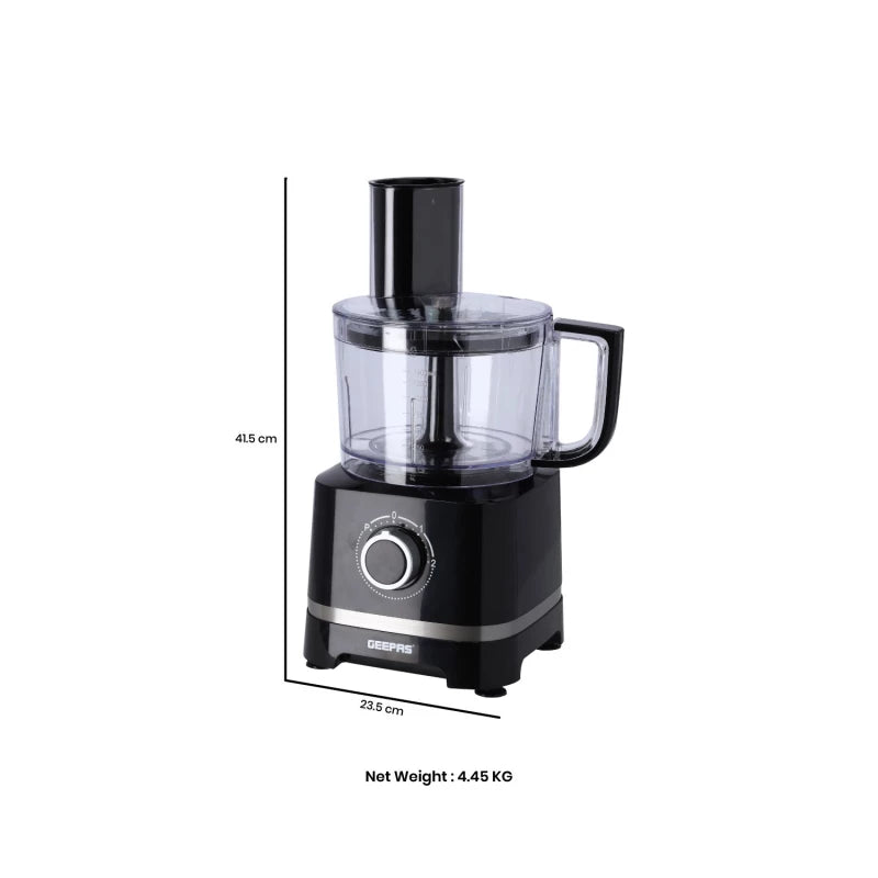 محضّر طعام Geepas GSB5487 10 في 1 – 800 واط، ستانلس ستيل