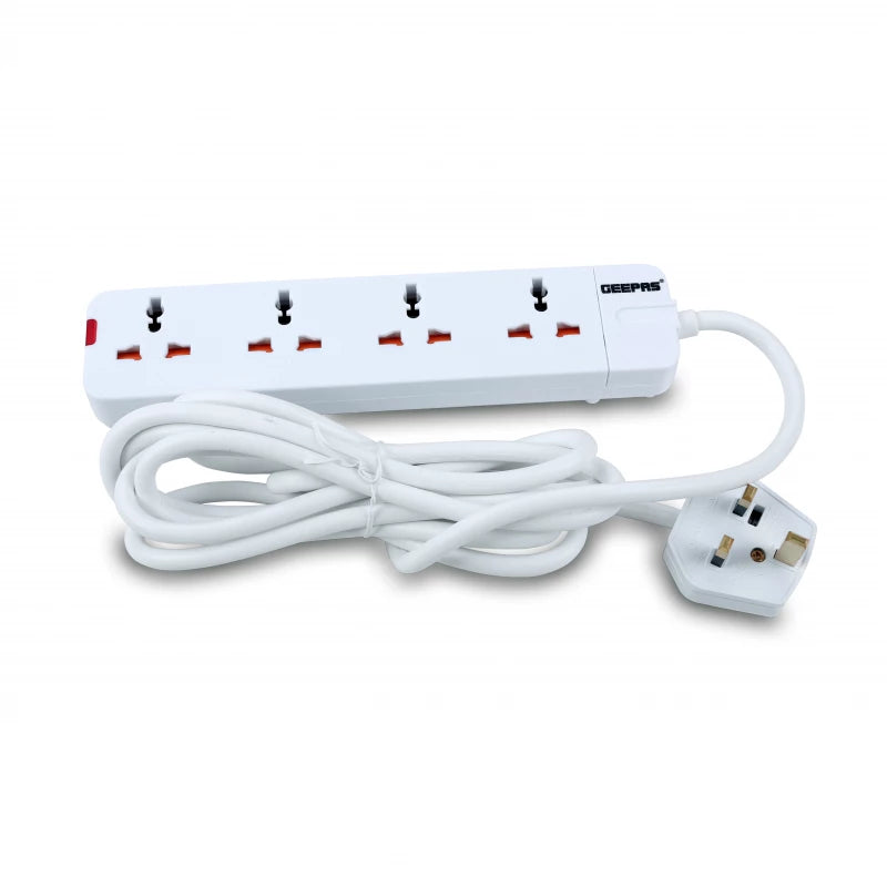 Geepas GES58012 4-Way Extension Socket with LED