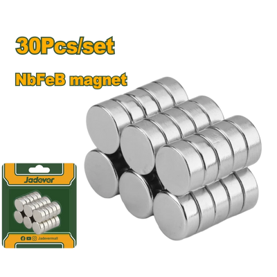 Jadever 30pcs Neodymium Magnets 8×3mm – Nickel Coated | JDZE1K11