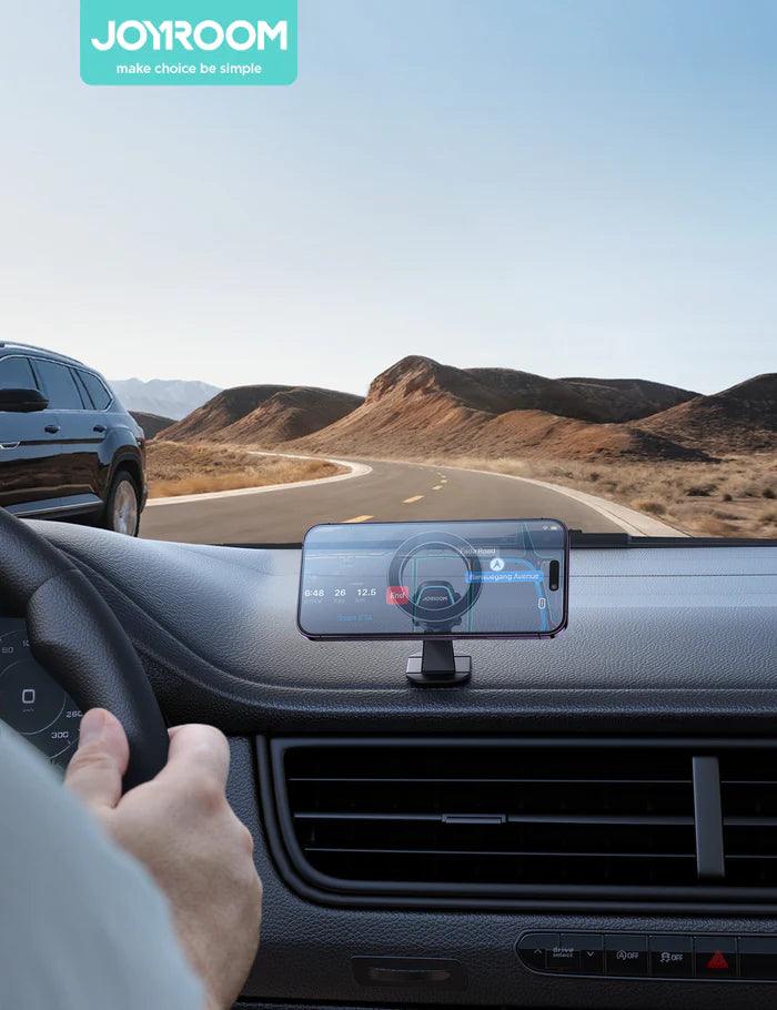 حامل هاتف مغناطيسي للسيارة من جوي روم قوي وآمن بزاوية 360 درجة - أسود