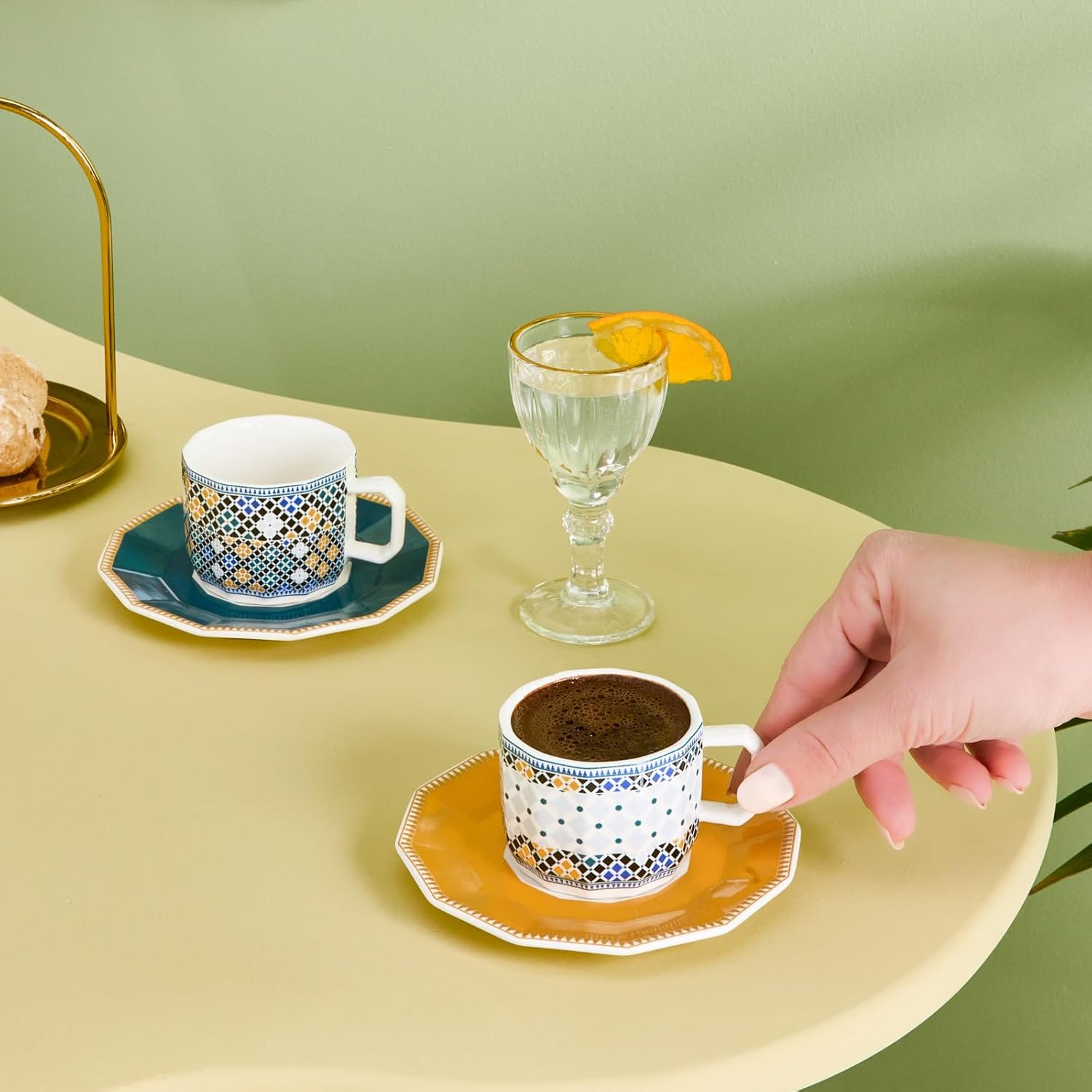 طقم فناجين قهوة كاراجا مدريد بورسلين 12 قطعة فاخر