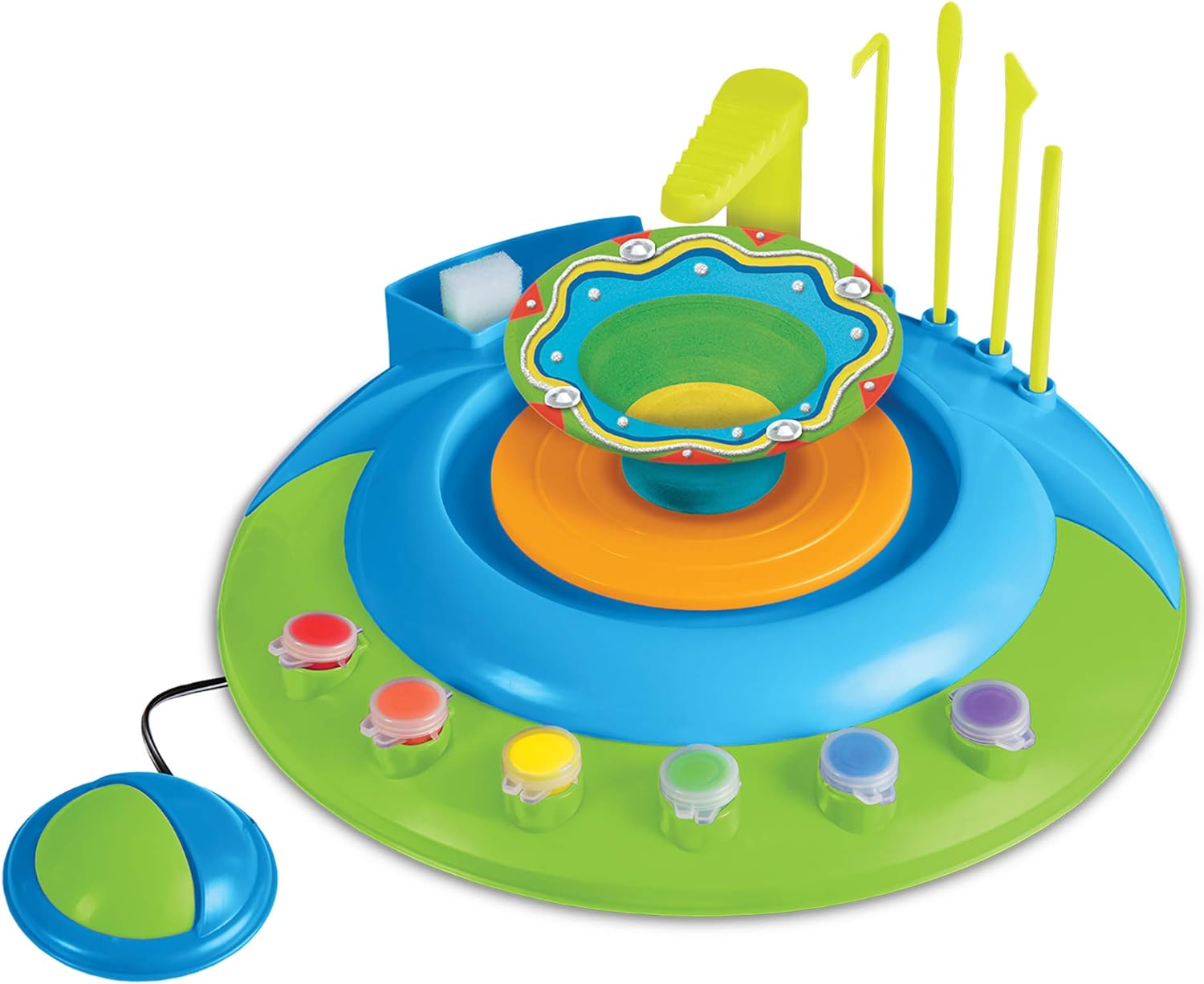 مجموعة أنشطة عجلة الفخار الآلية للأطفال من Cra-Z-Art