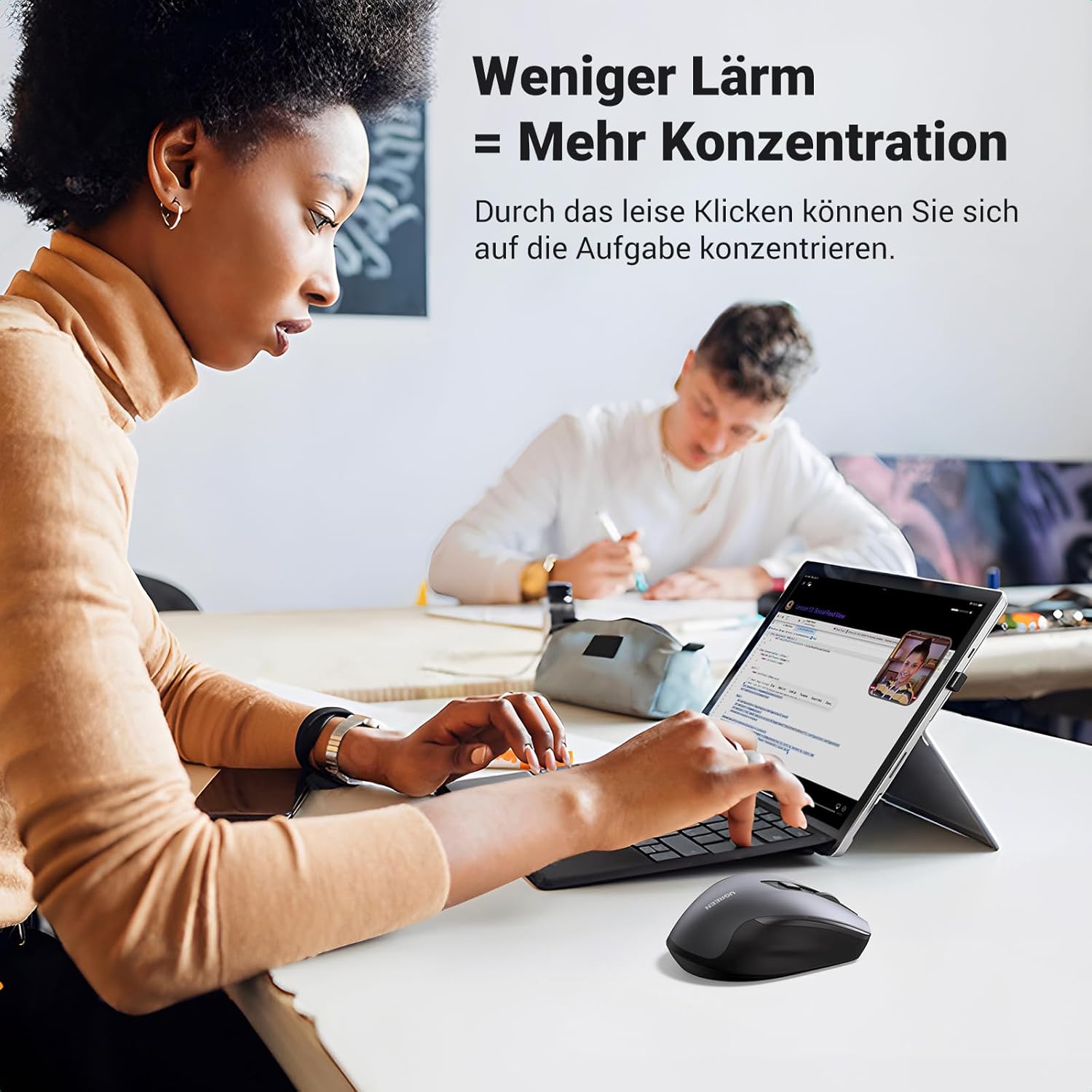 UGREEN Wireless Mouse 4000 DPI, Ergonomic & Silent MU006