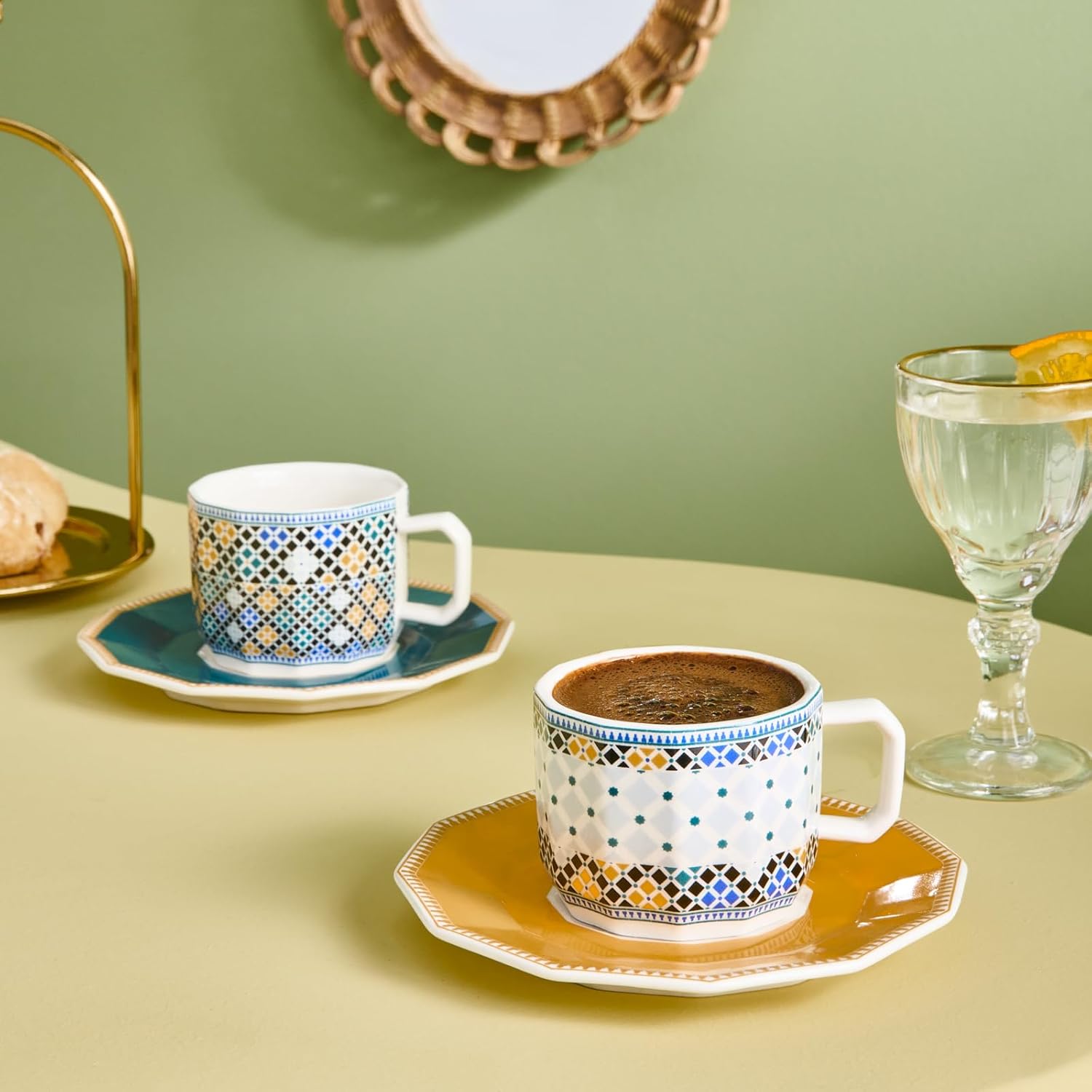 طقم فناجين قهوة كاراجا مدريد بورسلين 12 قطعة فاخر