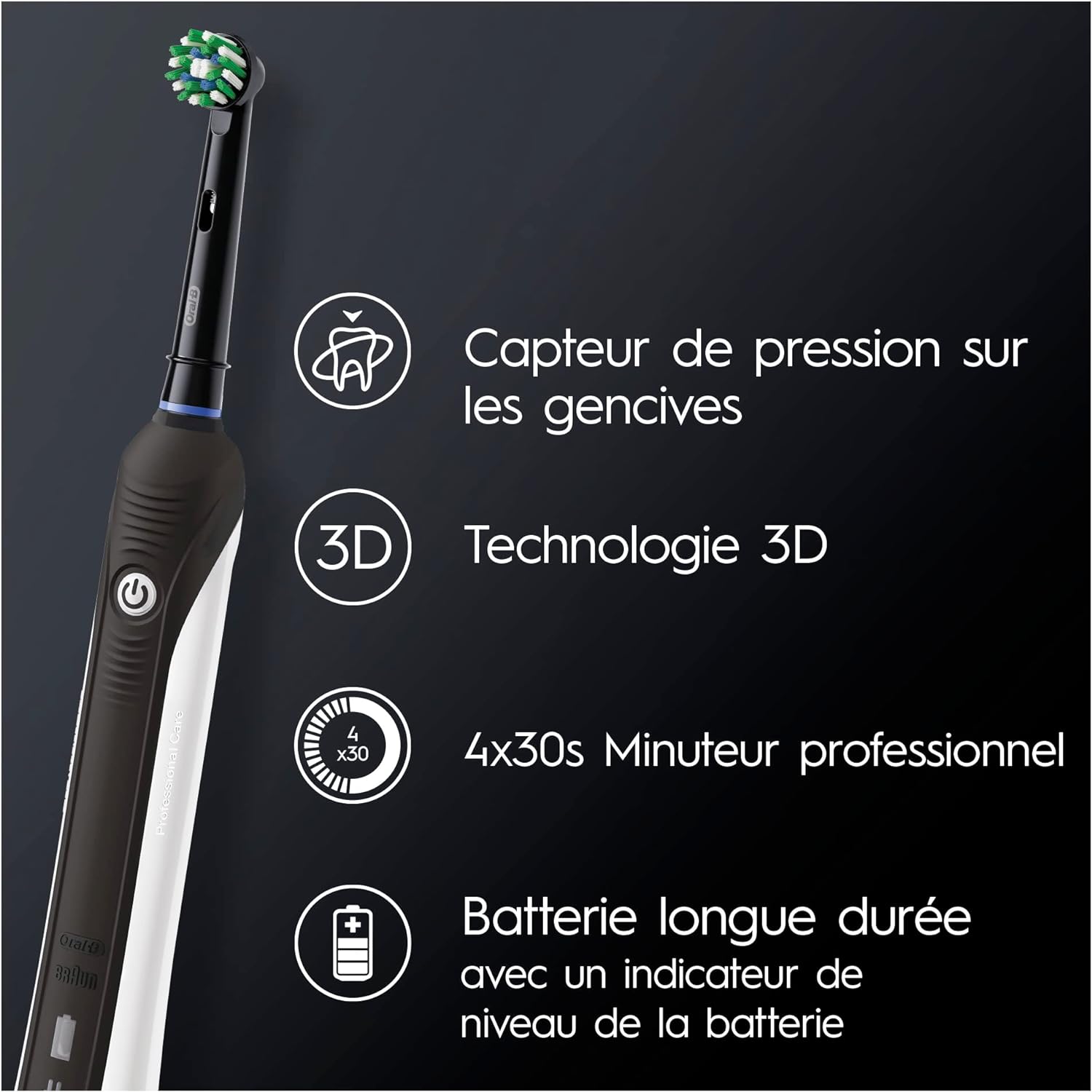 Oral-B by Braun Pro 1 750 Electric Toothbrush with 3D Technology & Case