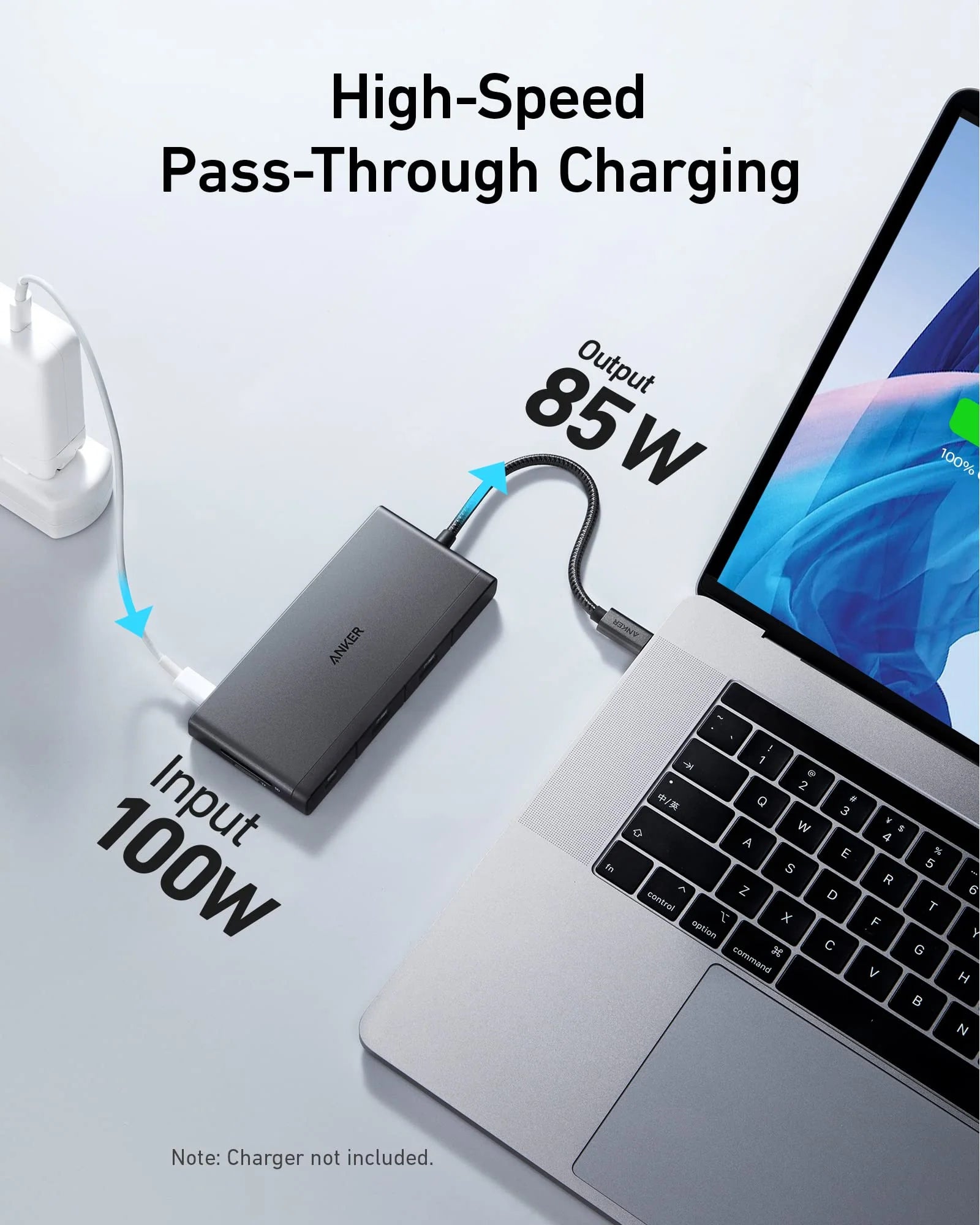 موزع Anker 552 USB-C (9 في 1، HDMI بدقة 4K) B2B - UN (باستثناء الصين وأوروبا) أسود، الإصدار 1