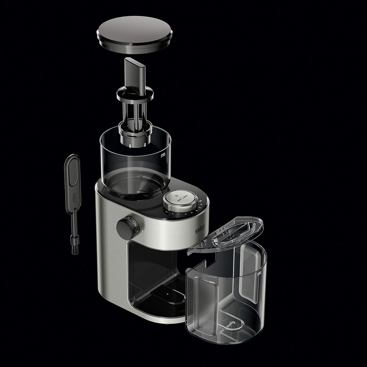 Braun Burr Coffee Grinder 110W 220g 15 Grind Settings Cup Selector – Silver (KG7070)