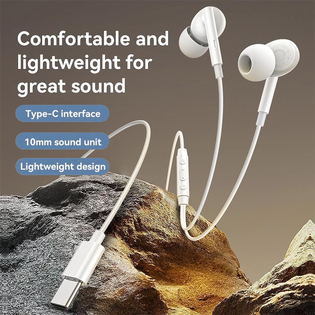 سماعات أذن Yesido مع تحكم سلكي، YH45 - أبيض