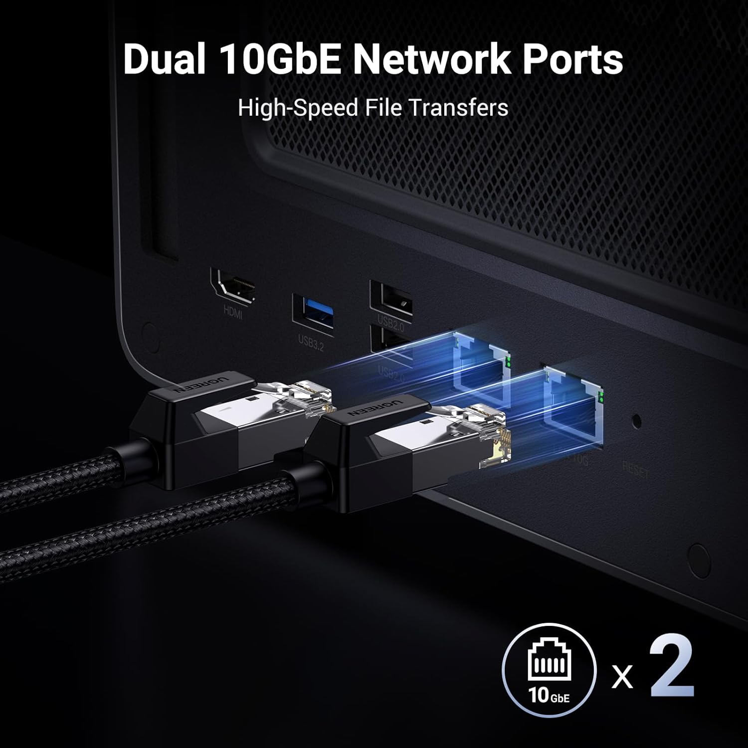 UGREEN NASync DXP8800 Plus 256TB i5 NAS, Dual 10GbE