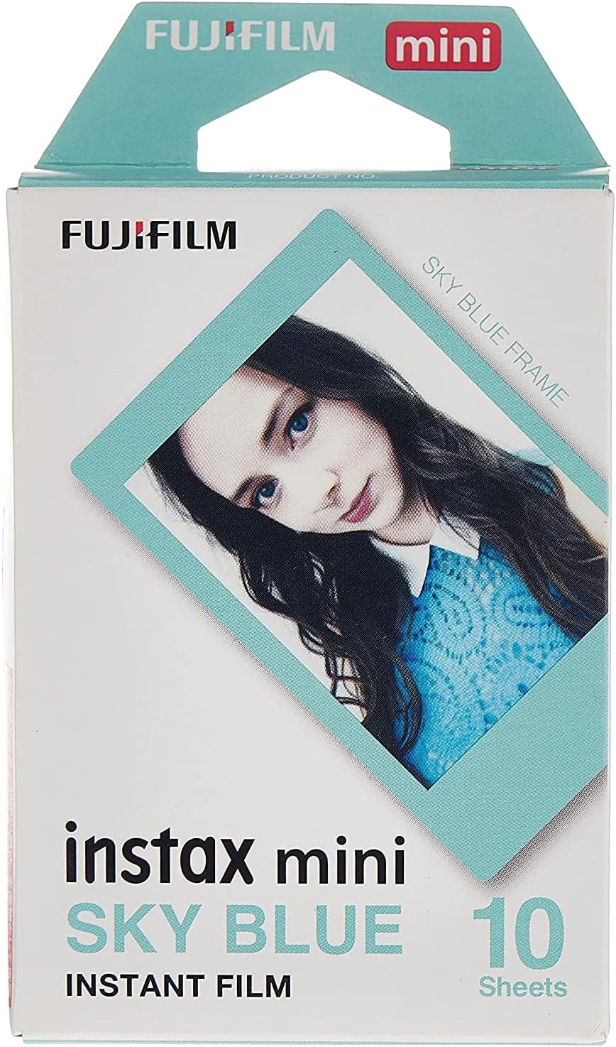 FUJIFILM Instax Mini Film – Rainbow Sky Blue (10 Sheets)