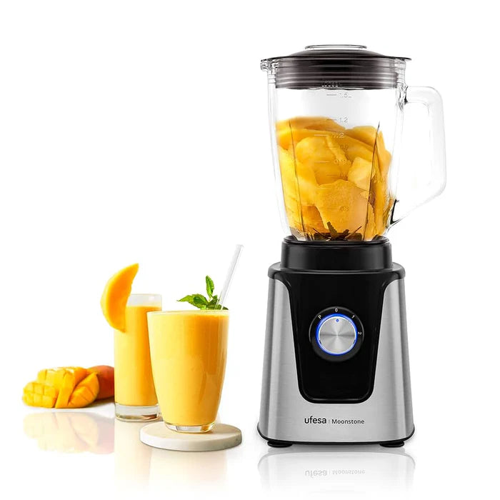 Ufesa Moonstone Blender – 1.5 L Glass | 1500 W | Titanium Blades