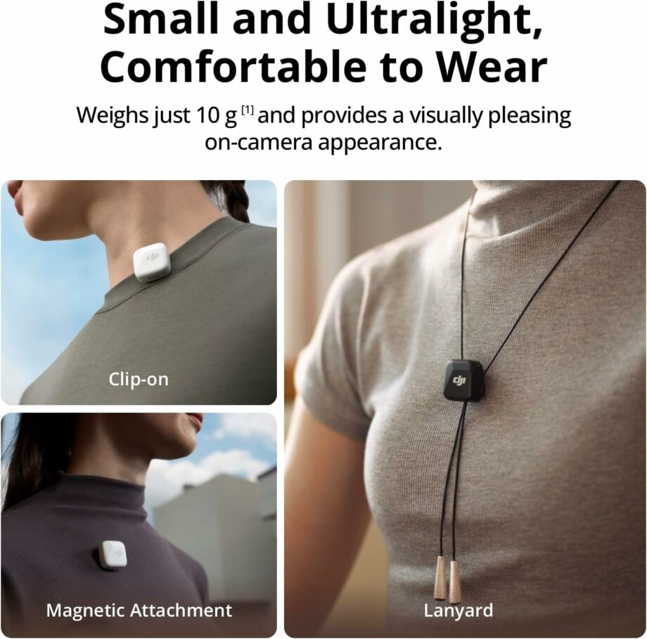 ميكروفون DJI Mic Mini اللاسلكي مع خاصية إلغاء الضوضاء – إنفينيتي بلاك