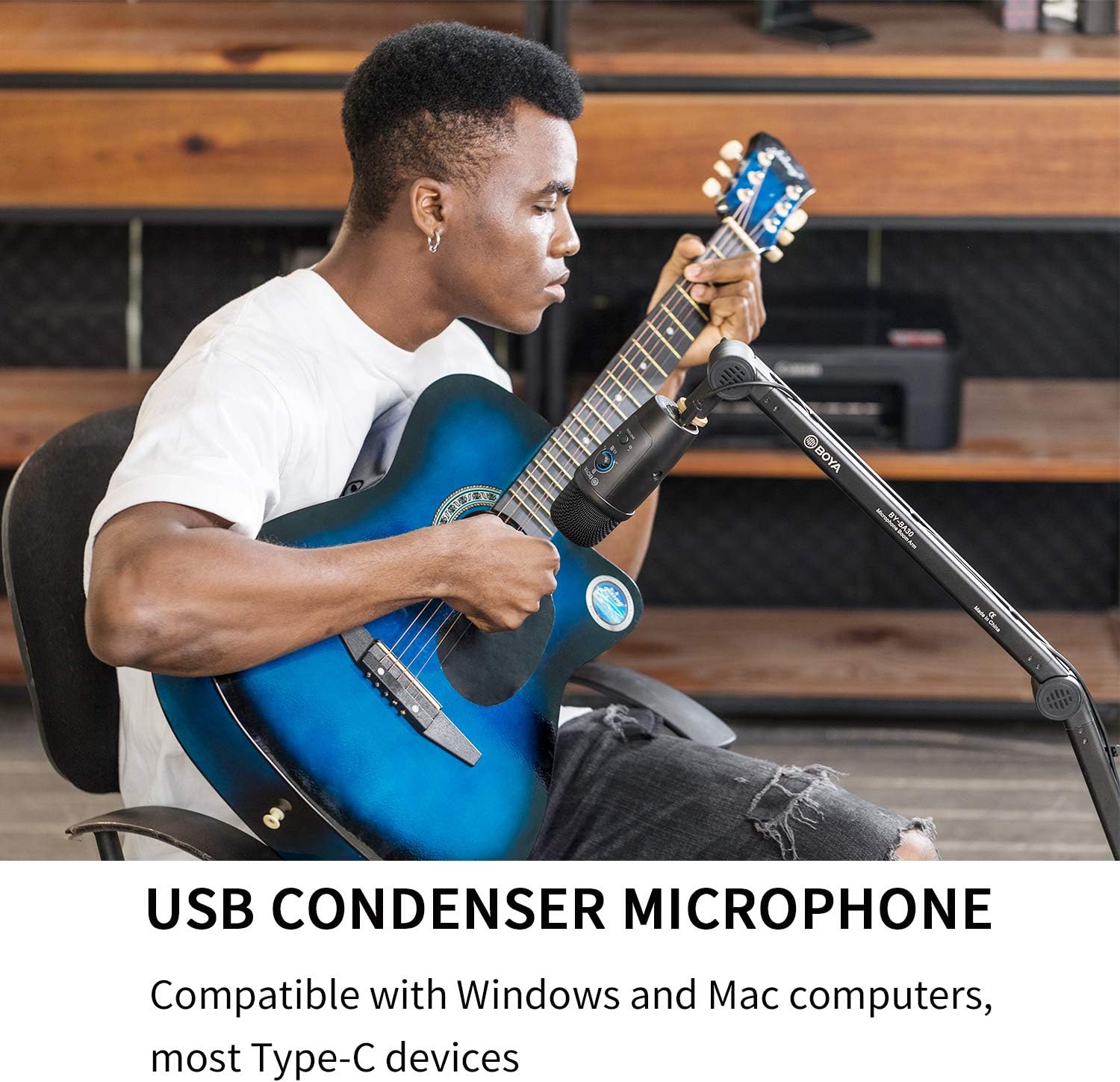 ميكروفون بويا سلكي/لاسلكي يو اس بي ثنائي الوظائف