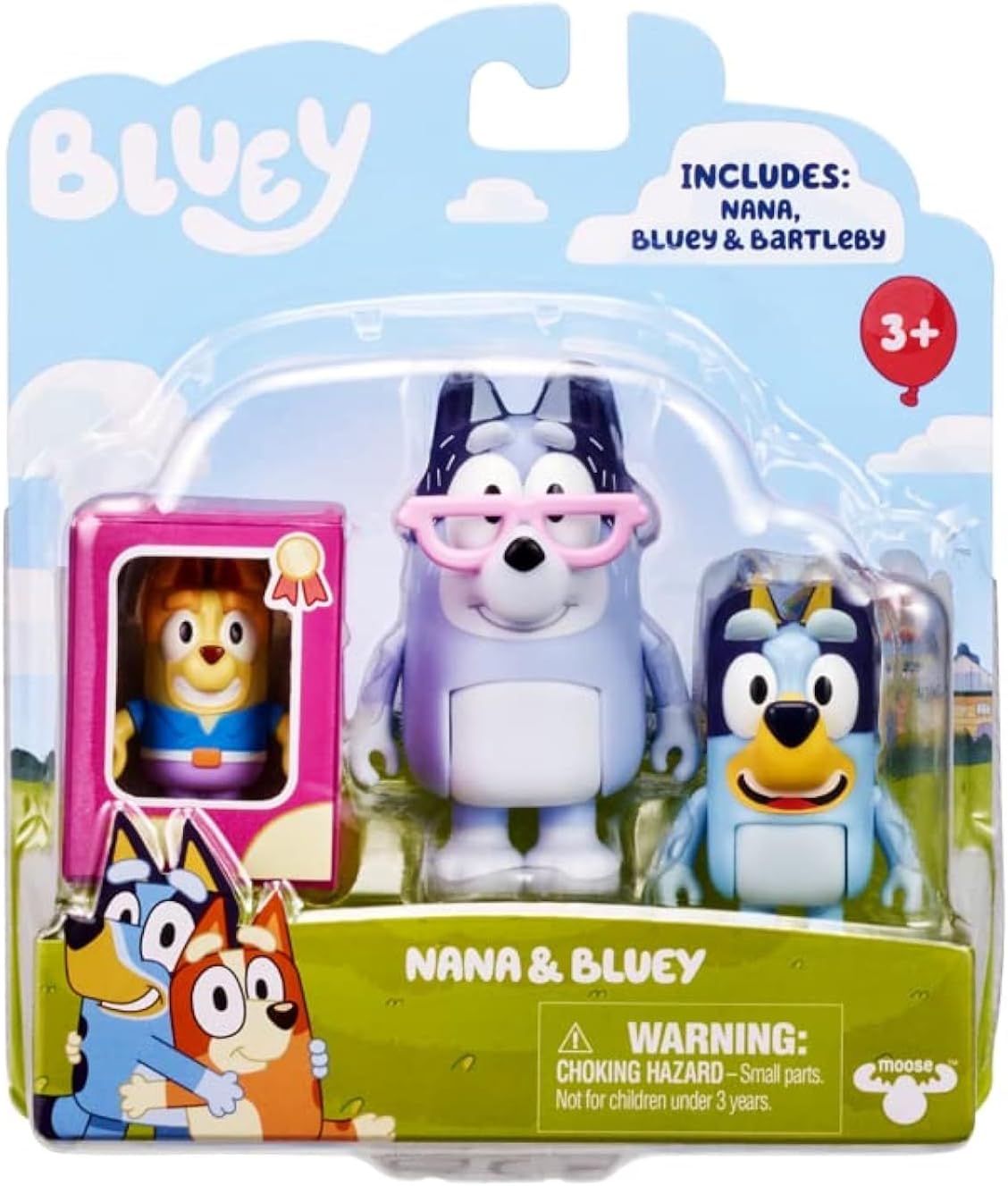 Bluey & Friends – مجموعة 3 شخصيات: Bartleby، Nana & Bluey