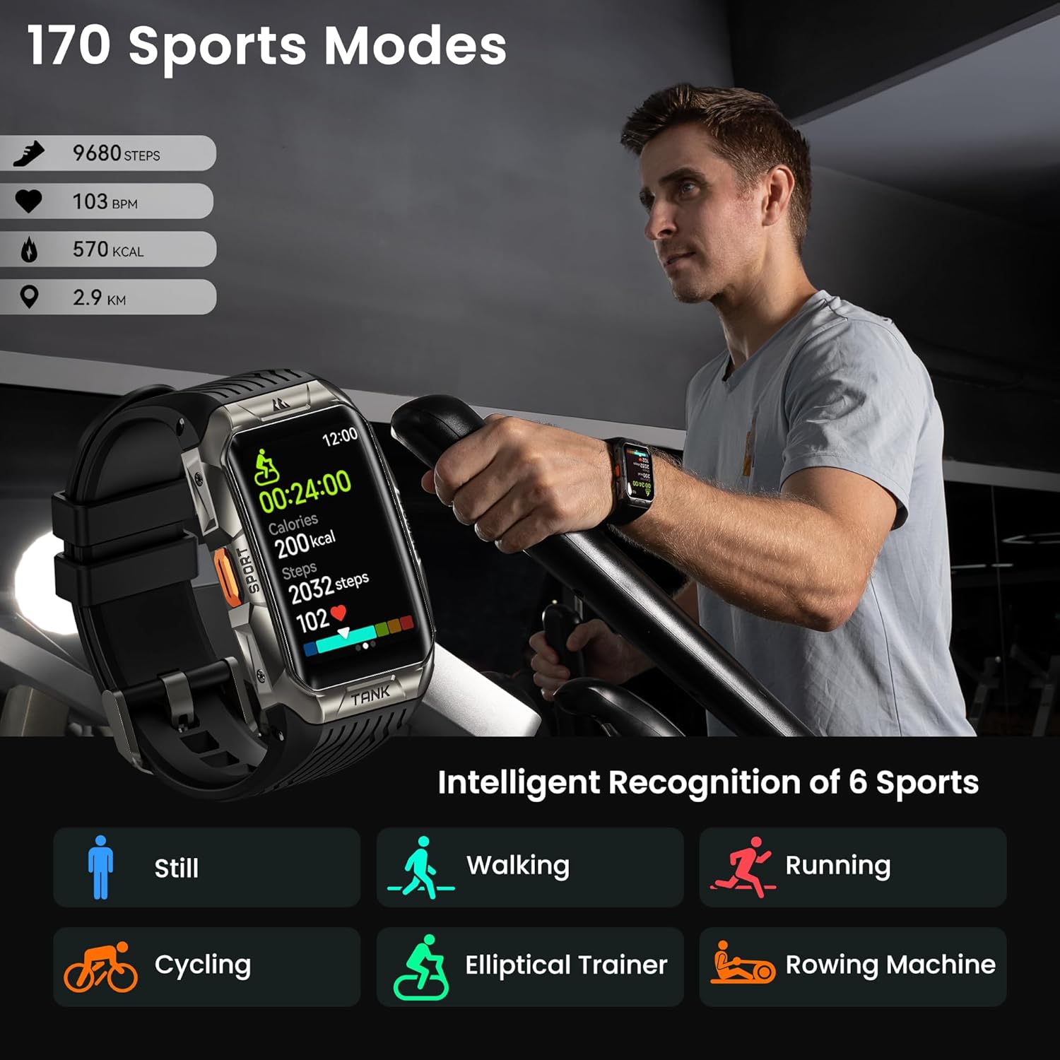 KOSPET TANK X2 ULTRA - ساعة ذكية متينة بميزات متقدمة