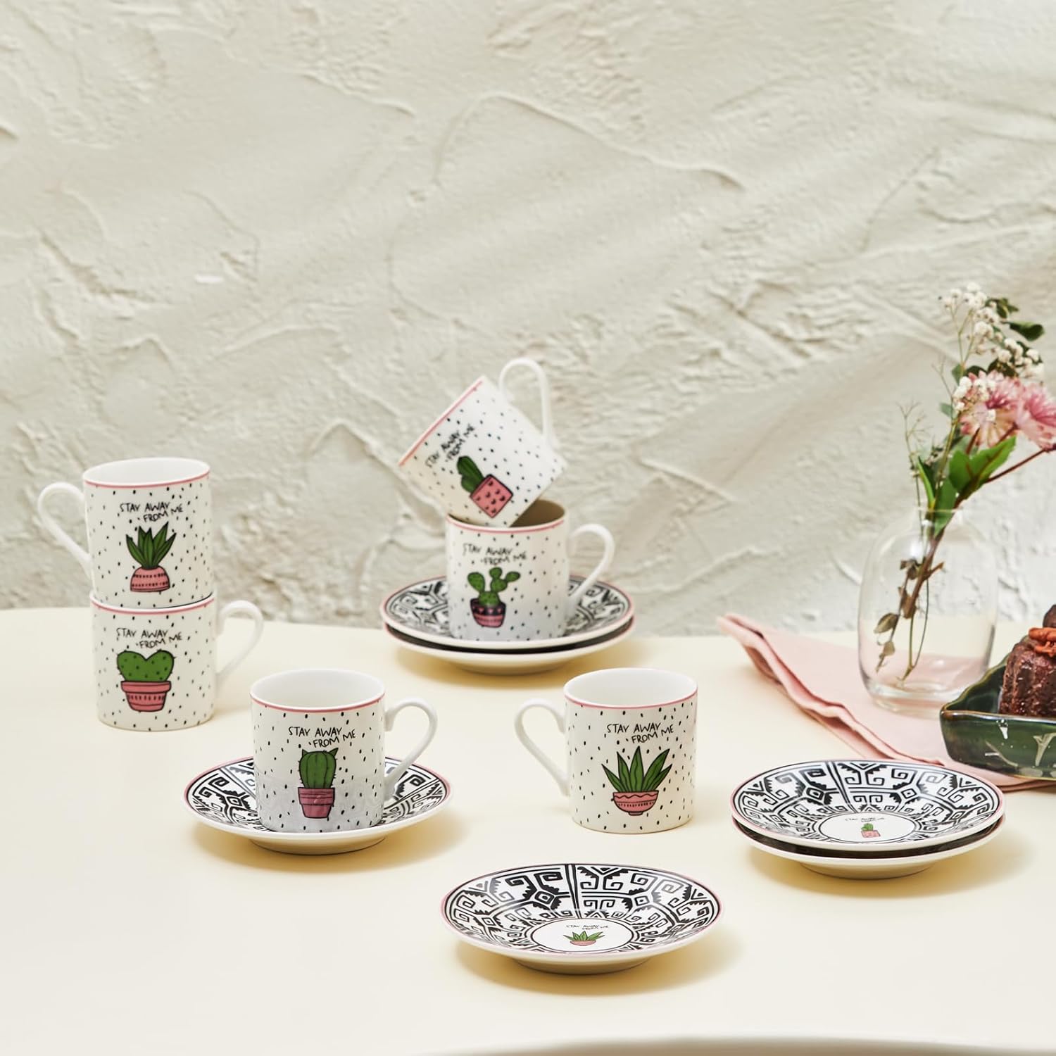 طقم فناجين قهوة كاراجا كاكتوس ٦ قطع ٨٠ مل