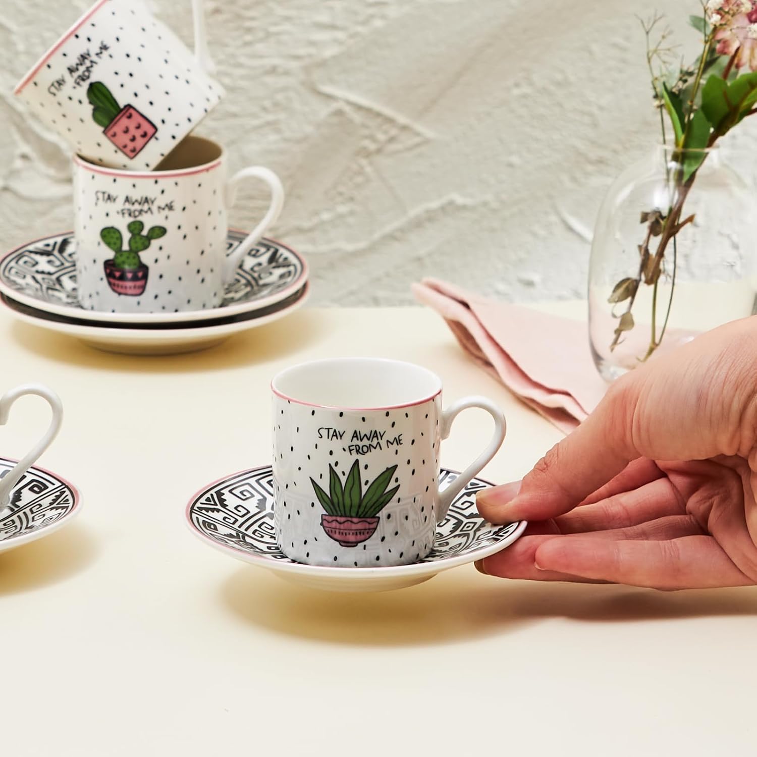 طقم فناجين قهوة كاراجا كاكتوس ٦ قطع ٨٠ مل