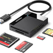UGREEN قارئ كروت USB 3.0 متعدد – قراءة 4 كروت معًا بسرعة 5Gbps