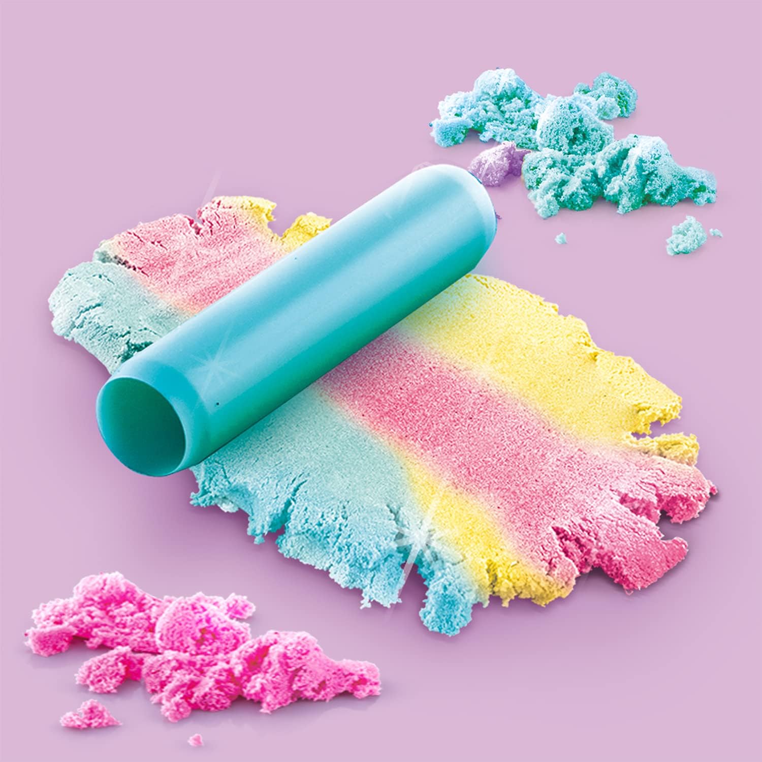 مجموعة أدوات صنع الرمل السحري DIY من So Sand - كعكة قوس قزح ملونة ممتعة