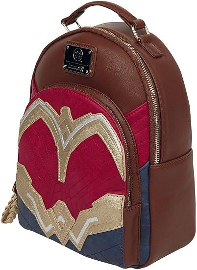 من فانكو Wonder Woman Cosplay Mini Backpack حقيبة الظهر من الجلد الصناعي