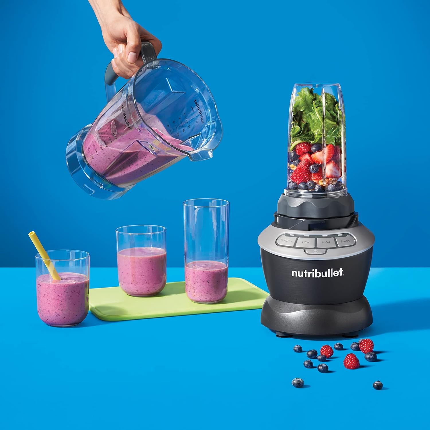 Nutribullet Combo 1000W / Multi-Function High-Speed Blender / Mixer System - Dark Grey