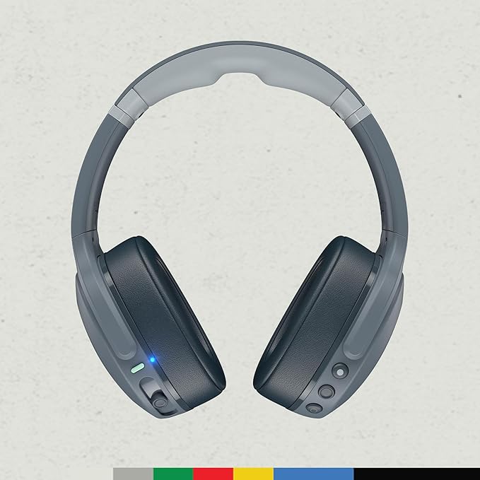 سماعات Skullcandy Crusher Evo لاسلكية فوق الأذن - اللون رمادي