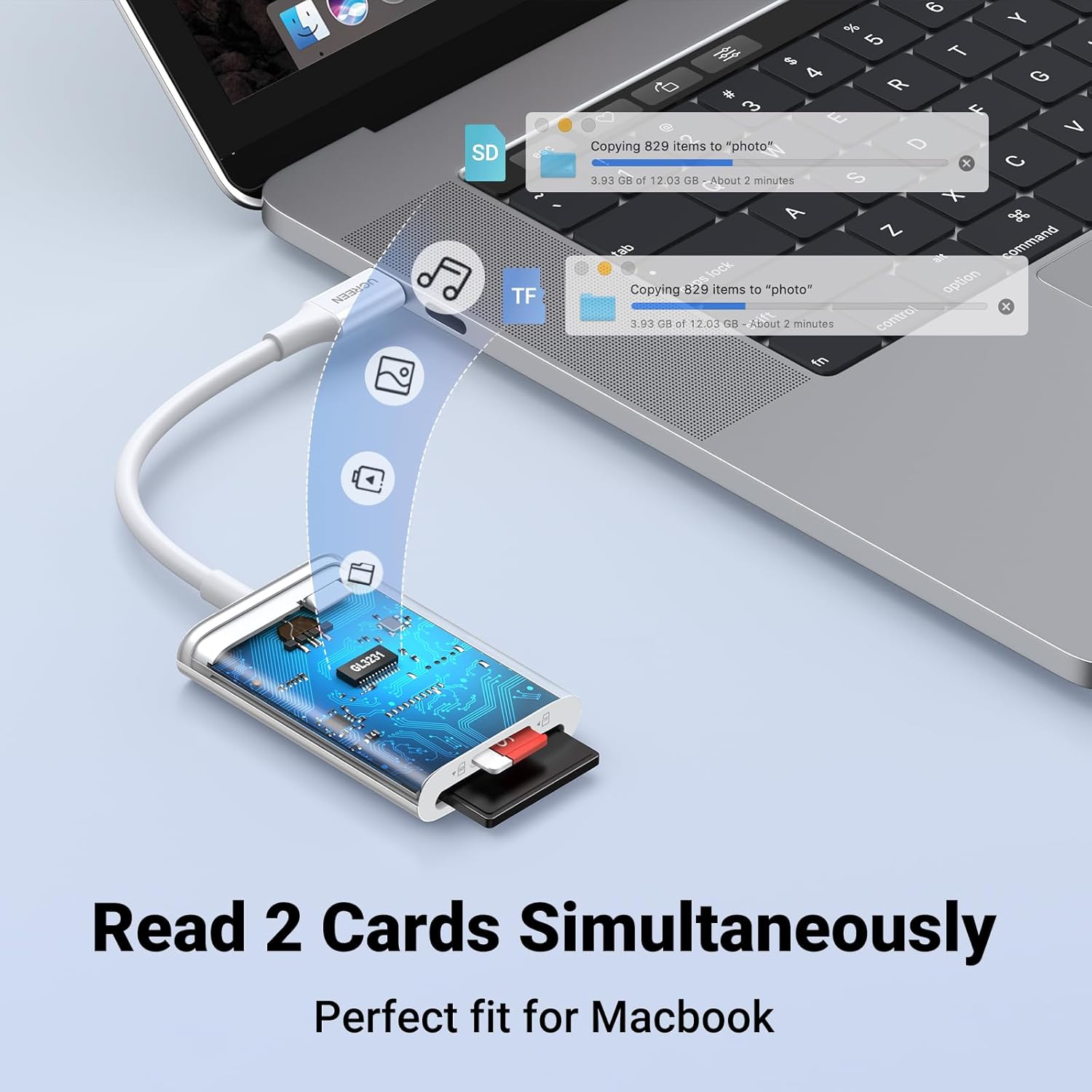 UGREEN قارئ كروت USB-C بسرعة 170MB/s متوافق مع iPhone 15