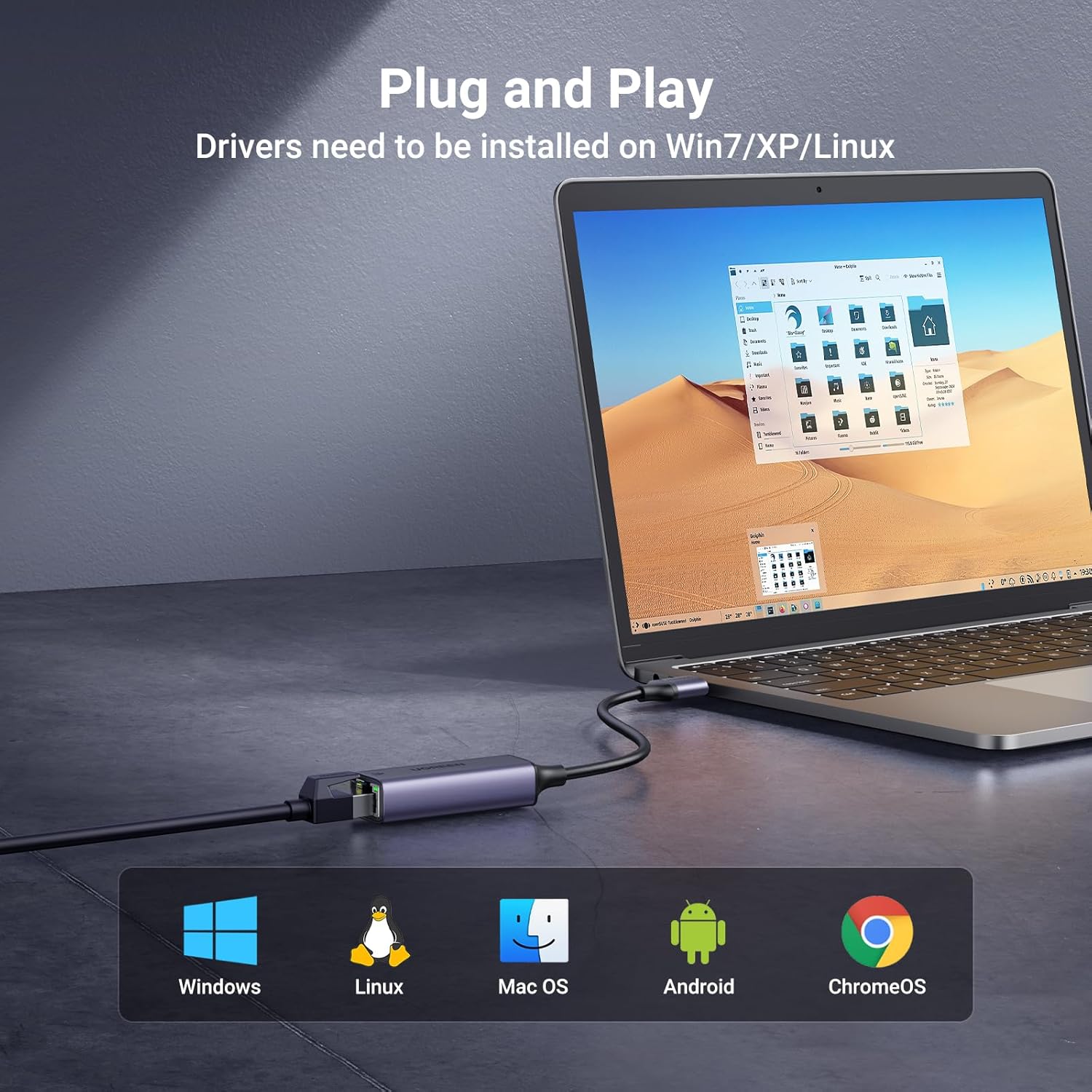 UGREEN USB 3.0 to Gigabit Ethernet Adapter – Aluminum Shell