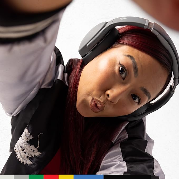 سماعات Skullcandy Crusher Evo لاسلكية فوق الأذن - اللون رمادي
