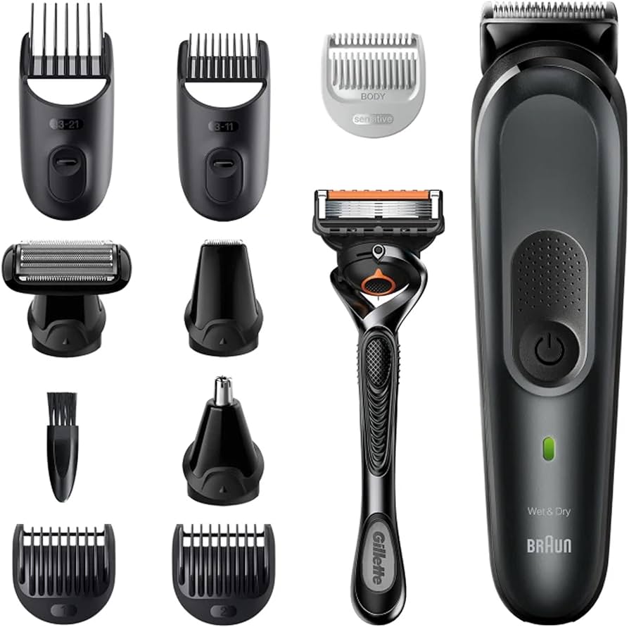 Braun: 10-in-1 Series 7 Grooming Kit for Men - Beard Trimmer, , Nose Trimmer - Dark Grey