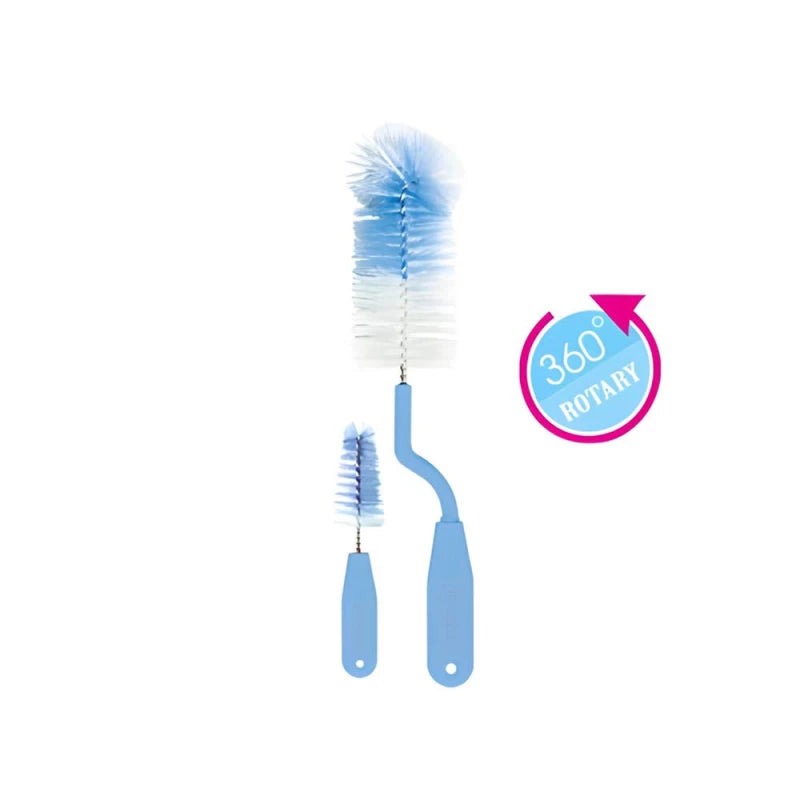 Optimal Bottle & Nipple Brush Set Blue – Non-Abrasive Cleaning