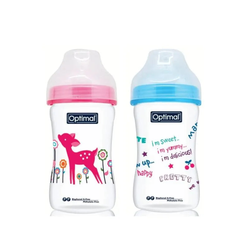 Optimal Extra Wide Neck Feeding Bottle 240ml – Safe & Easy