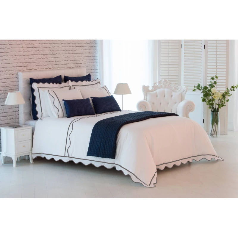 Givi Lulu Nana Oxford Pillowcase – White & Taupe