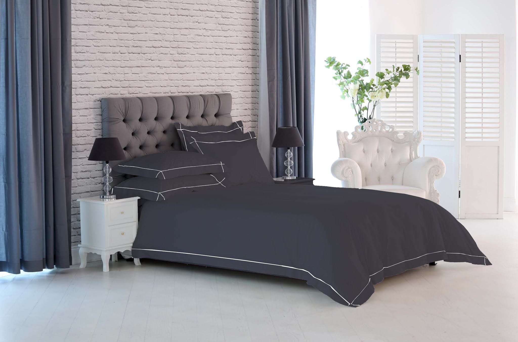 Givi Lulu Richmond 6-Piece Queen Duvet Set - Dark Gray