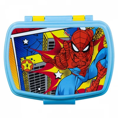 Stor Funny Sandwich Box Spiderman Midnight Flyer