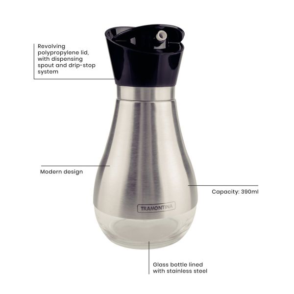 Tramontina Realce 390ml Glass Oil/Vinegar Bottle