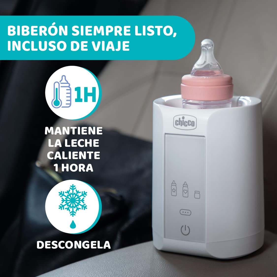 Chicco Travel Bottle Warmer Fast Heating in 4 Minutes