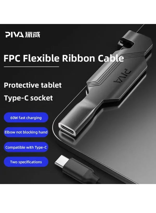 PIVA PW-02 USB-C Right Angle Adapter – 60W PD, 10Gbps & 4K Support