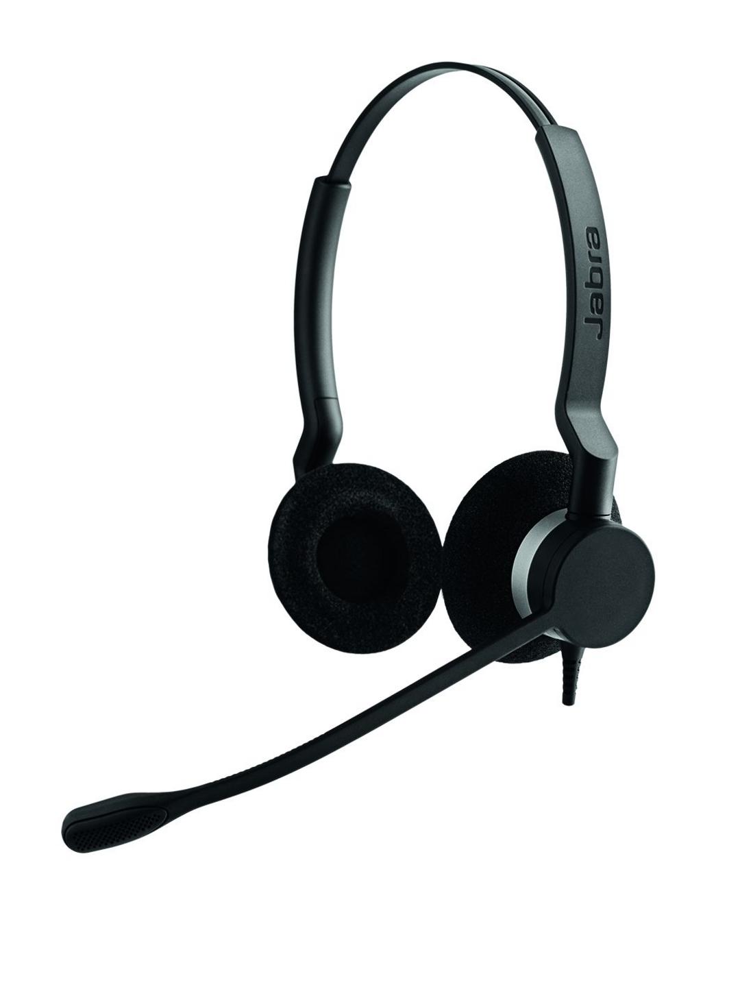 Jabra BIZ 2300 QD Duo Headset – Binaural, Noise-Canceling Mic, 360° FreeSpin Boom, Wideband | Office
