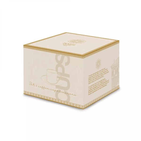 طقم فناجين قهوة 4 قطع 80 مل Pozzi Milano Golden