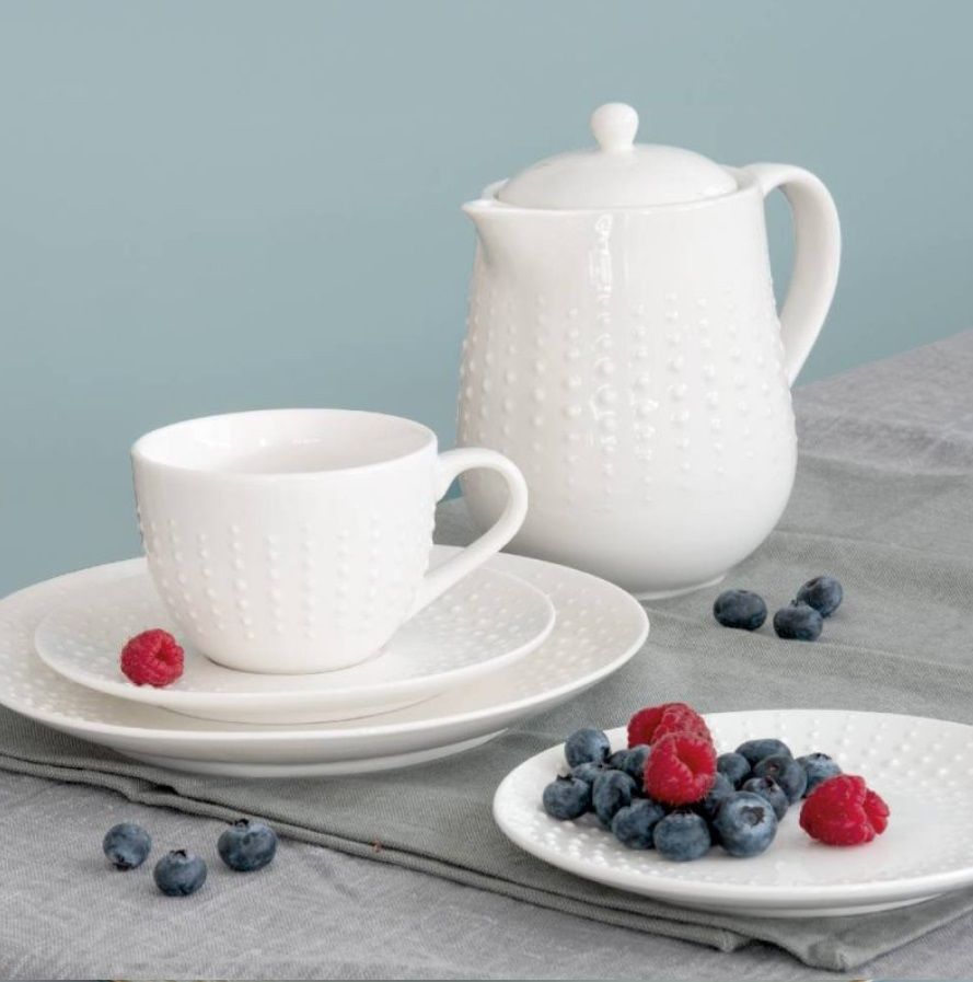 طبق عشاء Easy Life Drops – أبيض – 26 سم